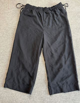 A‎ New Day Black Wide Leg Cropped Pants Elastic Paperbag Waist XL VN1247024 Photo 0
