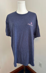 Simply Southern Heather Navy Short Sleeve Tee with Pink Logo Photo 0