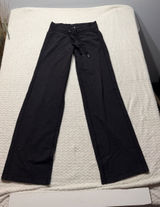 Lululemon Athletica Still Pant Black Wide Leg Cotton Yoga Lounge Size 4 Photo 0