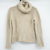 Eileen Fisher Womens Oatmeal Wool Camel Hair Boucle Cowl Neck Sweater‎ Size PL Photo 0