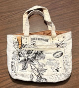 True Religion Canvas Tote Bag Magnetic Closure Floral Buddha Boho Photo 0