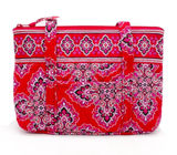 Vera Bradley Little Betsy Tote Bag Frankly Scarlet Red Pink Quilted Cotton 2008 Photo 0
