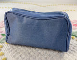 Estee Lauder Blue Denim‎ Faux Leather Cosmetic Makeup Travel Bag Pouch Photo 0