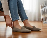 Torrid Taupe Perforated Loafer Flats WW 10 Workwear Minimalist Suede Plus Size Photo 0