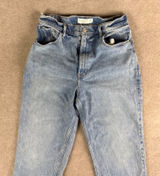 Abercrombie& Fitch Ultra High Rise 90s Straight Jeans Light Wash 30/10 Side Slit Photo 0