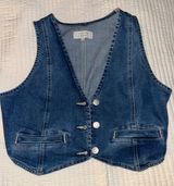 Love Tree Cropped Denim Vest Photo 0