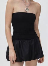 Urban Outfitters Kimchi Blue Strapless Black Tube bubble hem Dress Photo 0