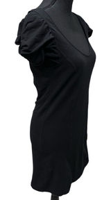 Free People Womens Cotton Floral Lace Puff Sleeve A-Line Dress Black‎ Size L Photo 0