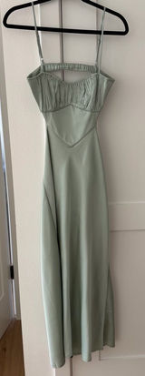 Hello Molly Sage Green Spaghetti Strap Midi Dress Photo 0