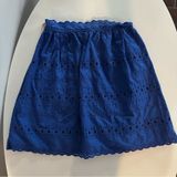 Tommy Hilfiger Blue Smocked Elastic Waist‎ A-Line Mini Skirt Womens Casual Photo 0