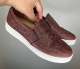 Vionic Midi Snake Mahogany Brown Leather Slip On Platform Sneakers Mens 7.5 Photo 0