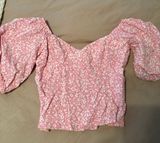Abercrombie Pink Floral Top Photo 0