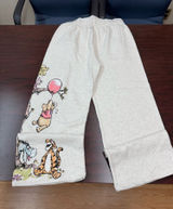 NWT Disney Winnie The Pooh Wide Leg Beige Sweatpants Size Medium Photo 0