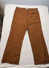 Maeve The Colette Wide Leg Pants Rust Brown High Rise Patch Pocket 33T Tall Photo 0