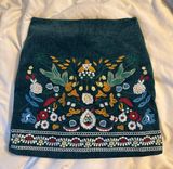 Embroidered Corduroy Skirt Photo 0