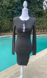 Grey Winter Sweater Dress Photo 0