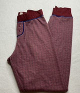 Intimately Free People Burgundy Waffle Knit Jogger Pajama Pants XS Photo 0