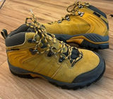 Clorts Wm 7 Uneebtex Hiking Boots Yellow Suede Waterproof Mid Top Outdoor Hiking Photo 0