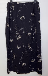 VTG 90s Hilliard Hanson Women Whimsigoth Fairy Grunge Skirt Large Black‎ Floral Photo 0