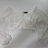 Bundle only! Must be with $15 or more PrettyLittleThing White Sheer Puff Sleeve Photo 0