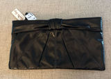 NWT Bonita Bag Women's Black Vinyl‎ Clutch Bag 15"x 9" Photo 0