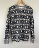 Hanna Andersson Unisex Adult Size Medium Long John Top Winter Penguins 48911 Photo 0