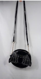 Betsey Johnson Black Bat Crossbody Purse Halloween Goth Photo 0