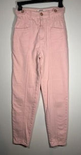 WETHE FREE Free People Pink High Rise Tapered Jeans Size‎ 25 Button Tab Waist Photo 0