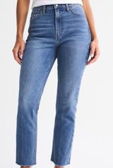 Abercrombie & Fitch Ankle Straight Ultra High Rise Jeans Size 26 Blue Minimalist Photo 0