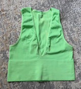 Urban Outfitters Out from Under Joe ribbed lime neon green plunge crop top Photo 0