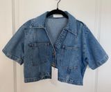 denim cropped T-Shirt Photo 0