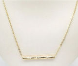 Boutique NEW Balance Bar Necklace Gold Minimalist‎ Pendant Delicate Chain Jewelry Gift Photo 0