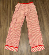 PINK Victoria's Secret Pajama Pants Medium Red White Striped Sleep‎ Lounge Photo 0
