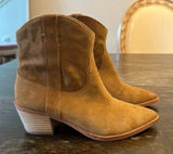 Dolce Vita Solow Suede Pointed Toe Cowboy Western Boots Suede Brown Tan 7.5 Photo 0