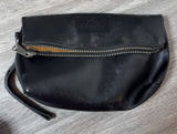 Patricia Nash Valerie Leather Foldover Wristlet Clutch Black Minimalist FLAW Photo 0