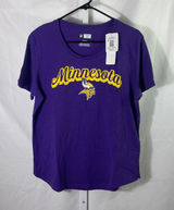 Fanatics NWT Minnesota Vikings NFL Team Apparel T-Shirt - Womens Size XL - Purple Photo 0