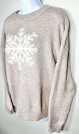 Maurices Cozier Than Cashmere Snowflake Crewneck Sweater Size Medium Photo 0