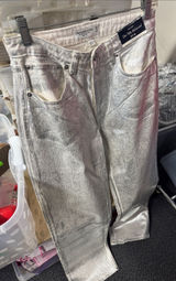 Abercrombie and fitch coated metallic 90s relaxed curve love 4 long // 081906 Photo 0