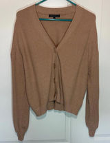 Love Ellie Brown Knit Button Front Sweater Cardigan‎ Size: Large Photo 0