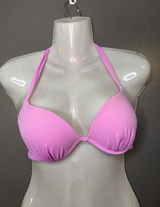 Victoria's Secret Bikini Swim Top Womens 34B Pink Halter Underwire Padded Photo 0