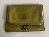 HOBO Olive-Toned Green Leather Kiss-Lock Wallet Photo 0