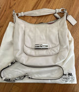 Auth Coach Kristin Leather Hobo 2WAY Shoulder Bag Pink Beige 16808 Dustbag Photo 0