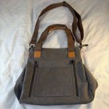 Canvas Handbag for Women Cloth Tote Shoulder Purses Hobo Casual Crossbody Grey Photo 0