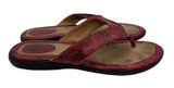 b.o.c. Born Concept Womens‎ Red Snakeskin Print Thong Flip Flop Sandals 8 Cat284 Photo 0