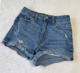 Abercrombie & Fitch Blue High Rise Shorts 0 25 women Photo 0