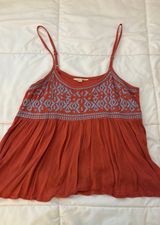 Flowy Boho Tank Orange Size M Photo 0