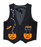 Happy Halloween Silk Vest Embroidered Costume Party Teacher Cottagecore Retro Photo 0