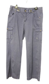 Athleta Cargo Pants Women's Blue Straight Leg Cargo Pants, 12 Photo 0