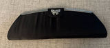 TOVA Beverly Hills Black Satin Evening Clutch‎ Purse Rhinestone Butterfly Photo 0