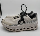 On Cloudmonster Running Shoes Women Size 7.5 White Grey CloudTec Sneakers Photo 0